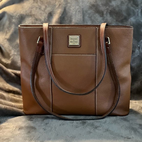Dooney & Bourke Chestnut Leather Shoulder Bag - Picture 2 of 5